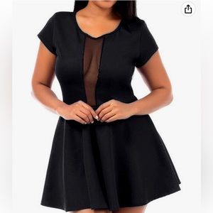 Peek a boo mesh insert cocktail dress nwot 1x